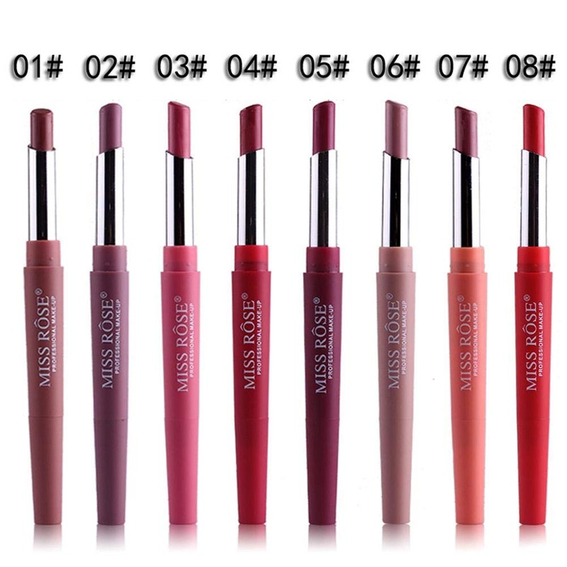 GoBeLi Lip Liner 2-in-1 Lipstick (Ruby Lush 04) Lipstick -
