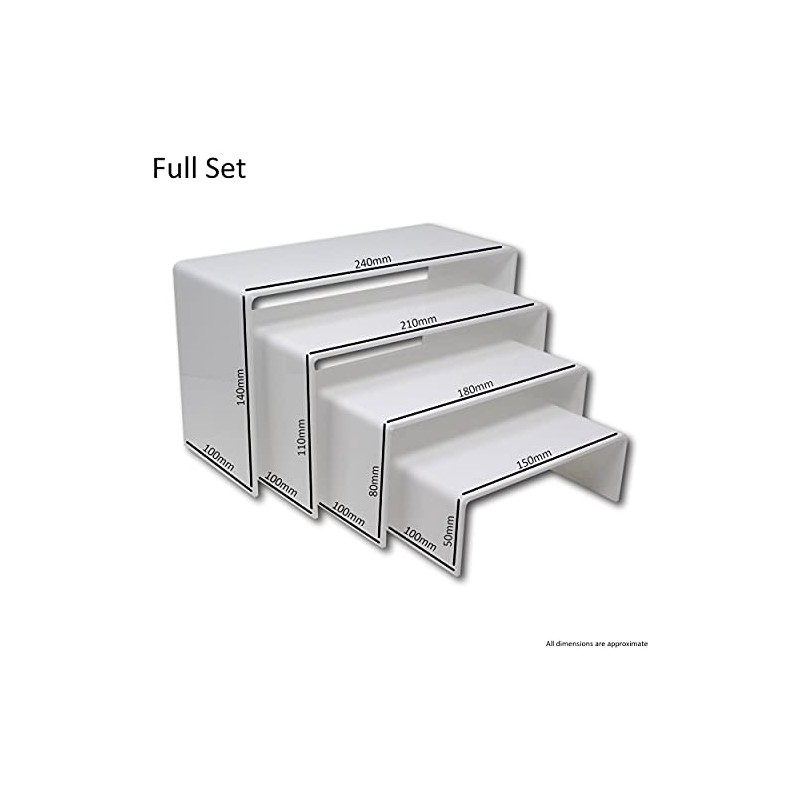 EPOSGEAR Nesting Plinths Clear or Coloured Acrylic Plastic Retail Riser