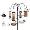 Ointo Garden 6-Hook Bird Feeding Station, Steel Multi-Feeder Kit Stand