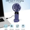 jiangler Portable Handheld Fan with Base and Lanyard USB Rechargeable