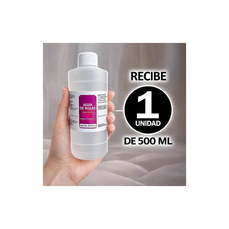 Agua De Rosas Grado Cosmetico Tonico Facial 500ml