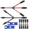 GTIWUNG 1 Pair Solar Cable Y Splitter Solar Panel Cable