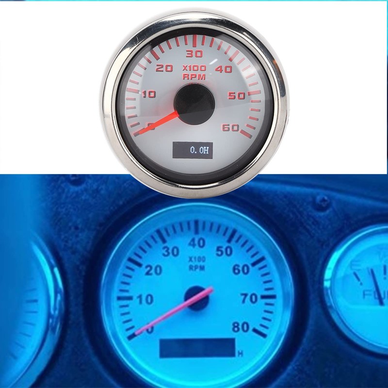 Fydun Car Tachometer 52 mm 6K Pointer Speedometer IP67 Waterproof