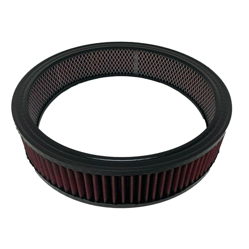 13 “ Round Washable Air Cleaner Filter, Red, Reusable -
