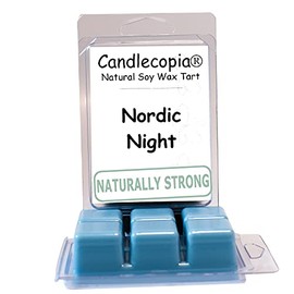 Candlecopia Nordic Night Strongly Scented Hand Poured Vegan Wax Melts, 12 Scented Wax Cubes, 6.4 Ounces in 2 x 6-Packs