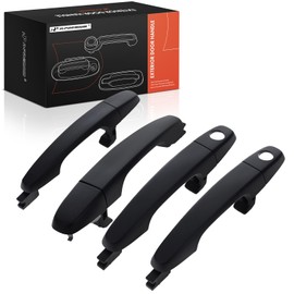 A-Premium Outside Exterior Door Handles Compatible with Pontiac G8 2008 2009, Primed Black, 4-PC Set, Front & Rear Driver and Passenger Side