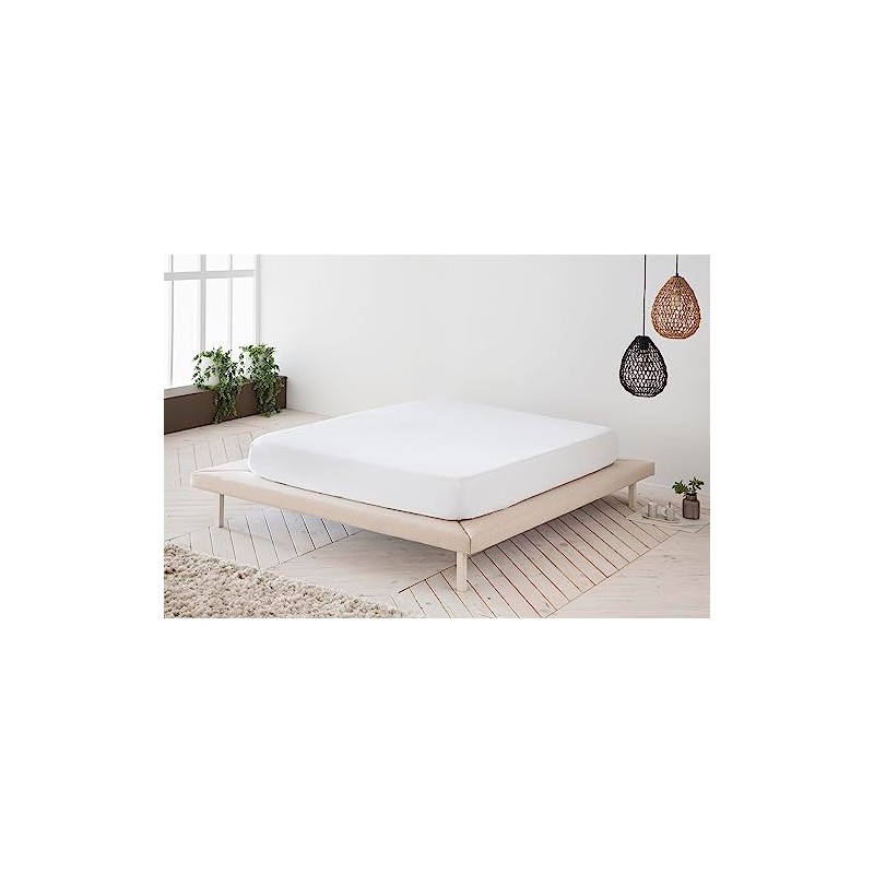 Fitted Sheet White 100% Cotton Bed 180 cm (180 x