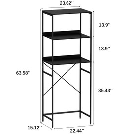 QieerHior Mini Fridge Shelf Mini Fridge and Microwave Stand Over Mini Fridge Storage Rack 3 Tier Microwave and Fridge Stand Suitable for Dorm, Kitchens, Offices, Black