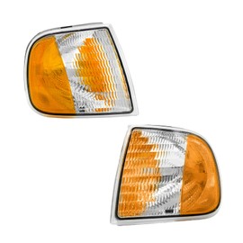 PM AUTO Turn Signal Lamp Replacement for 1997-2003 Ford F-150 Without bulb(s) Headlight Assembly Pair Faros Delanteros