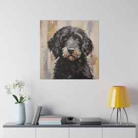 1000 Piece Jigsaw Puzzle Black Labradoodle Dog Challenge Educational Game for Adults Animal Wooden Puzzles Floor Props Kid Gift Unzip Toy Difficult Puzzle Fun Games