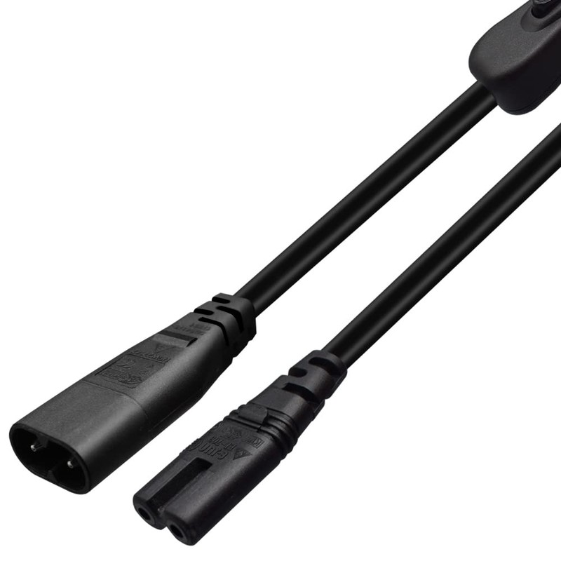 Strhowill (1ft/0.3m) C8 to C7 with Switch Extension Cable, IEC