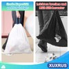 XUXRUS Bin Liners 30 L with Drawstring, White Bin Bags,