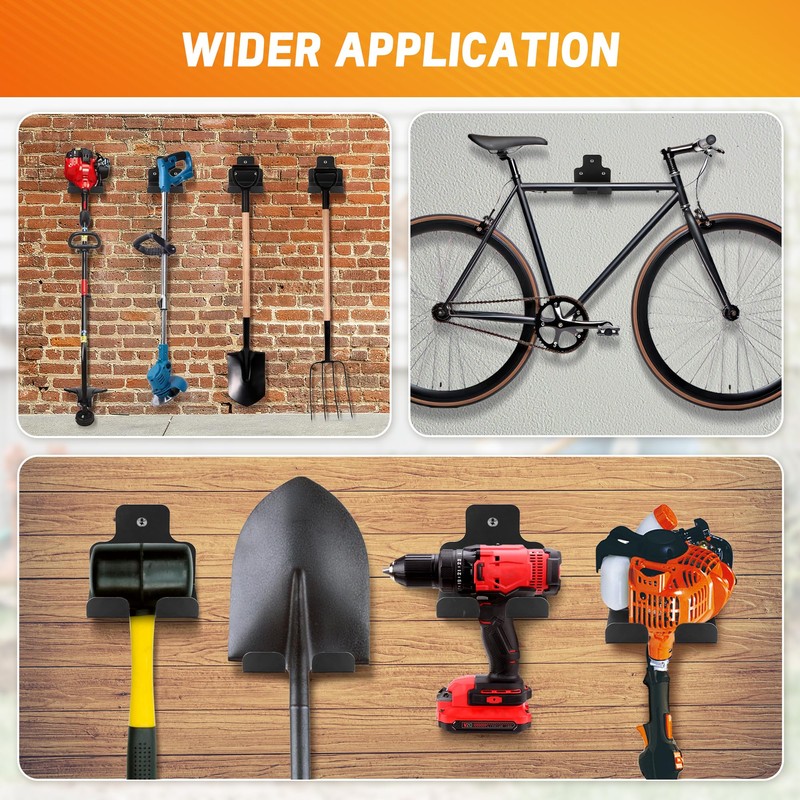 Garage Organizer, Garden Power Tool Hanger, Trimmer Rack, Weed Whackers