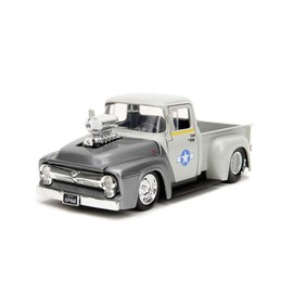 1956 F 100 Pickup w/Guile Figure, Street Fighter - Jada Toys 34373-1/24 Scale Diecast Car