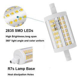 R7S 78mm LED Bulb 15W, Dimmable J Type Double Ended Flood Light(150W Halogen T3 Replacement), 120V 2000 lm, Wall Security Floor Standing Torchiere Lamp for Work and Home,Pack of 2(4000K Natural White)