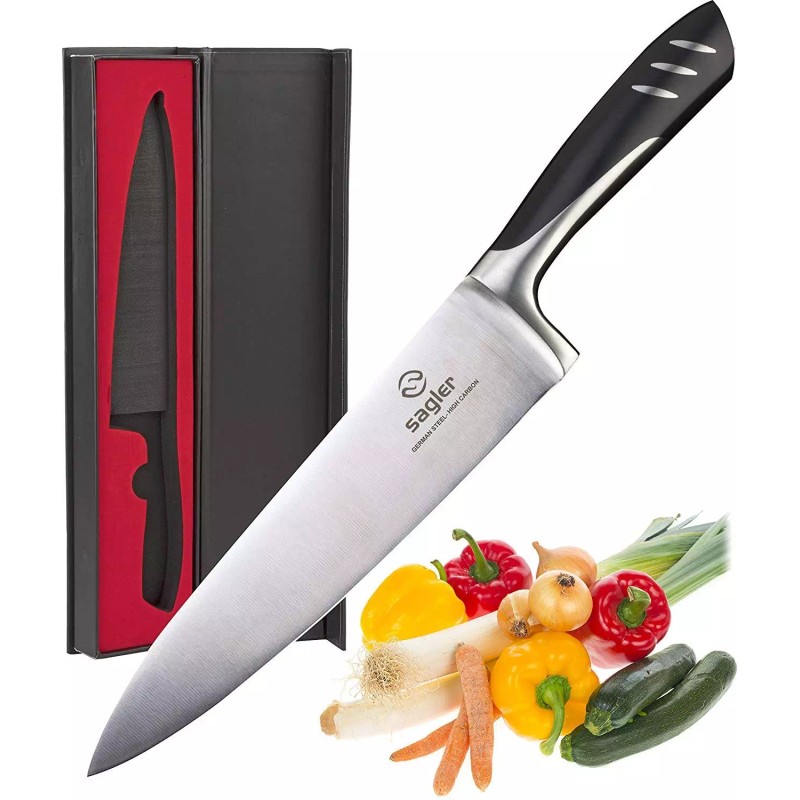 Sagler Chef Knife, 8 Inch, High Carbon Stainless Steel, Kitchen