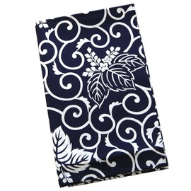 Paulownia Arabesque Furoshiki, Special Selection Honzome, Navy Blue, Broad (6 Widths)