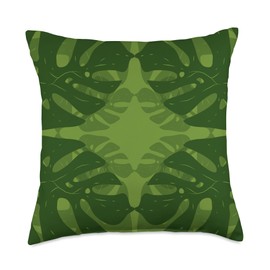 Monstera Deliciosa Botanical Tropical Leaves Nature Monstera Throw Pillow