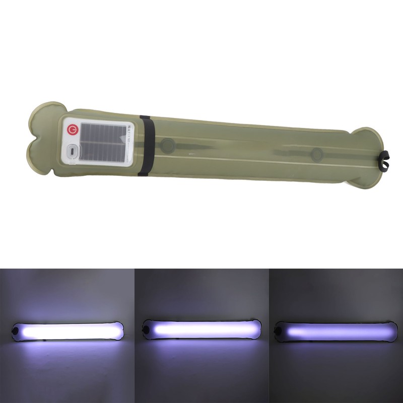 Inflatable Camping Light Tube Solar Power USB Powered Strong Magnetic