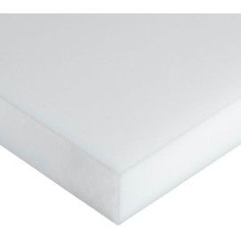 Acetal Copolymer Sheet, Opaque Off-White, Standard Tolerance, ASTM D6100/UL 94HB, 0.375" Thickness, 12" Width, 12" Length