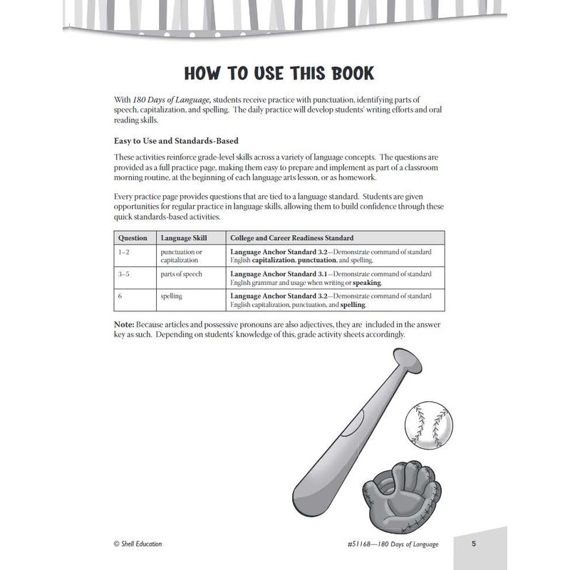 180 Days™: Language for Third Grade: Practice, Assess, Diagnose