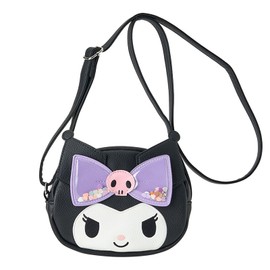 Sanrio Kids Face-Shaped Shoulder Bag Kuromi For Children Gift 274828