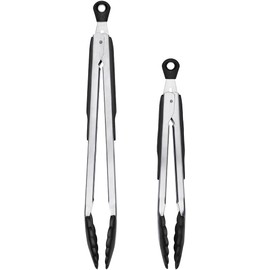 OXO Good Grips - Juego de pinzas de 2 piezas con cabezales de nailon