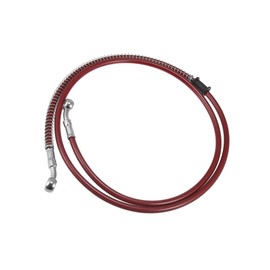 Motoforti 55.12" Length 10mm ID Motorcycle Hydraulic Brake Line Oil Hose Pipe Stainless Steel Braided Cable for ATV Motocross Sport Bikes Street Bikes Red Long-lasting