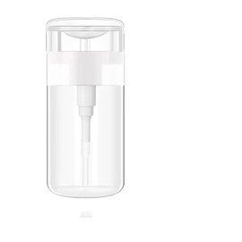 KEAIYYJBottle 4 oz Push Down Pump Dispenser Nail Polish Remover Alcohol Bottle Liquid Container Makeup Water Clear 120 ml