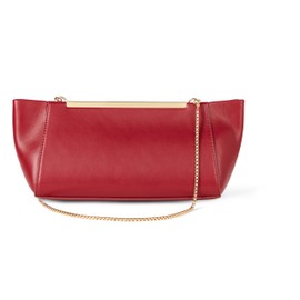 The Drop Harlei Framed Clutch Bag, Dark Red, One Size