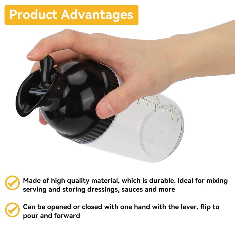 Salad Dressing Shaker, Salad Dressing Bottle Clear Salad Dressing Mixer