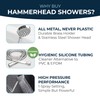 HammerHead Showers® ALL METAL Handheld Shower Head with Hose and