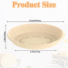 MUXHEL 100PCS 18 OZ Oval Paper Bowls Disposable Bowls Heavy Duty Compostable Bowls for Meal Prep, Milk Cereals, Salads