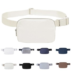 Jormey Fanny Packs for Women Men, Fashionable Crossbody Fanny Packs for Women, with Adjustable Strap Lightweight Waterproof-Everywhere Belt Bag for Running Cycling Traveling Hiking (Beige)