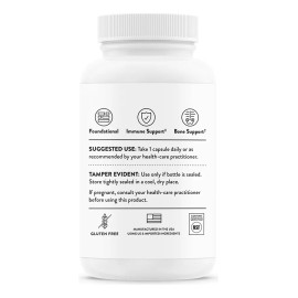 Thorne Suplemento de vitamina D-10,000 UI 60 cápsulas Sin sabor