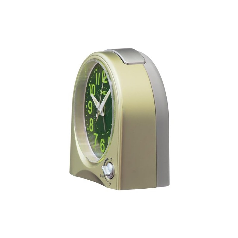 Seiko Clock Alarm Clock, Table Clock, Analog, Thin Gold Pearl,