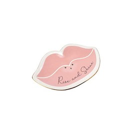 CGB Giftware Blush 'Rise and Shine' Lip Shaped Raised Ceramic Soap Bar Dish | Holder | Stand | Tidy | Organiser Comes Gift Boxed | GB04710