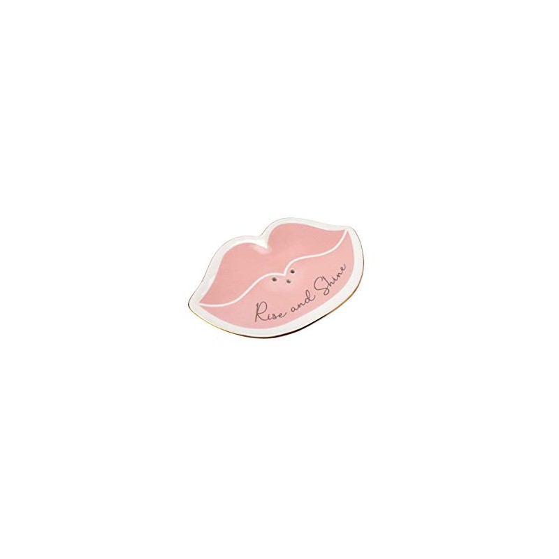CGB Giftware Blush 'Rise and Shine' Lip Shaped Raised Ceramic