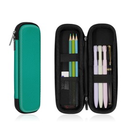 FINPAC Eva Pencil Case, Hard EVA Pen Case, Shockproof Pencil Case, Pencil Case, Pencil Bag for Executive Fountain Pen for Office, School, dark green, pencil case
