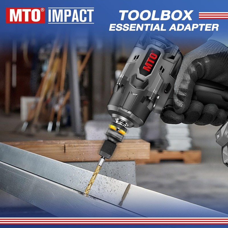 MTO 3/8-Inch Square Drive to 1/4-Inch Hex Socket Adapter, Quick