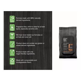 Every Man Jack Toallitas Faciales, Carbón Activado, 30 Unida