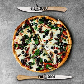 PAL 2000 KNIVES Custom Handmade D2 Steel 2 Knife Set Camel Bone Handle With Sheath 3115