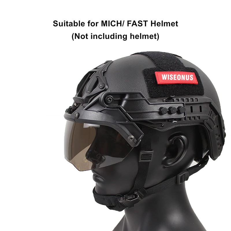 WISEONUS Universal Tactical Helmet Goggles Removable Airsoft Helmet Goggles Paintball