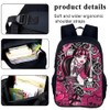 SWZY Monster Kids School Bag, 3D Printed Travel Backpacks, Anime