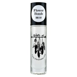 Well's Perfume Oil Roll-On 10 ml / 0.33 fl Oz I Clean, Rich, Pure Scent, Alcohol-Free, Oil Based, Long Lasting, Concentrated Roll-on Perfumes for Women and Men (Flower Bomb Type)