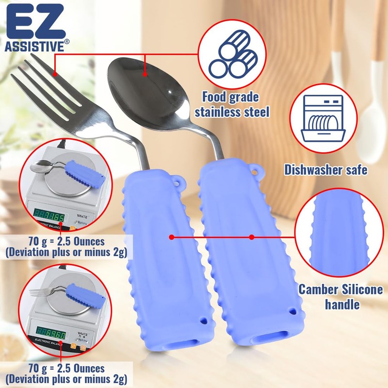 Adaptive Utensils, Weight Utensils for Tremors and Parkinson Patients, Utensil
