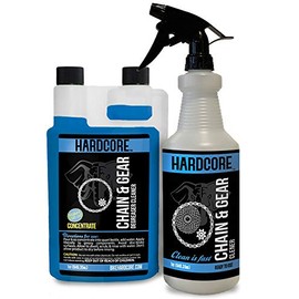 Hardcore Chain & Gear Cleaner Pro Kit + 32oz HD Spray Bottle One Color, 32oz