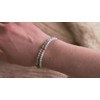 Bergerlin Genuine Natural Stone Pearl Bracelet with 925 Sterling Silver