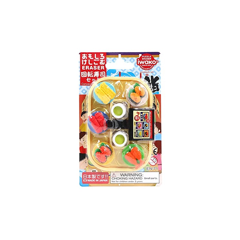 iwako- Funny Eraser Rotation Sushi Set 1er – bri040 Blister