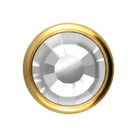 PIERCINGLINE Titanium Labret Attachment with Push Pin Disc and Crystal Without Labret Stud Piercing Ear Conch Tragus Lip Nose Medusa Choice of Colours and Sizes, Titanium